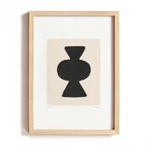 Collection of 4 black abstract paintings signed Eawy.