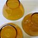 3 yellow amber glass bowls from Duralex in very good condition