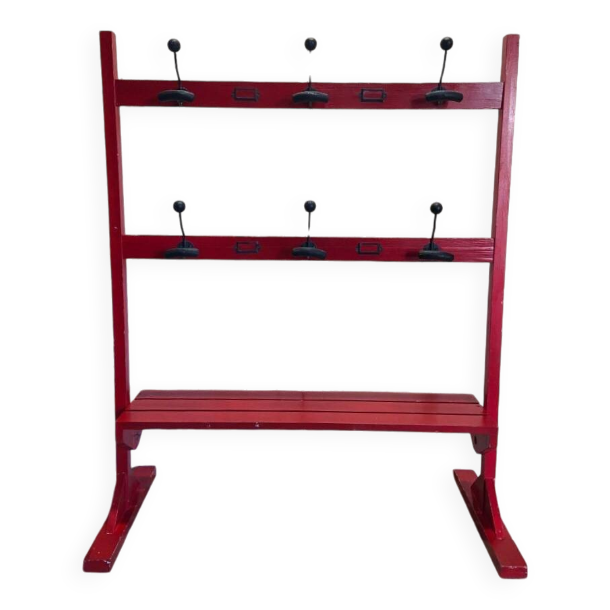 School Coat Rack Small Kindergarten Wood Vintage Style