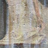 Painting signed oil on canvas with gold leaf finish “The Bride”
