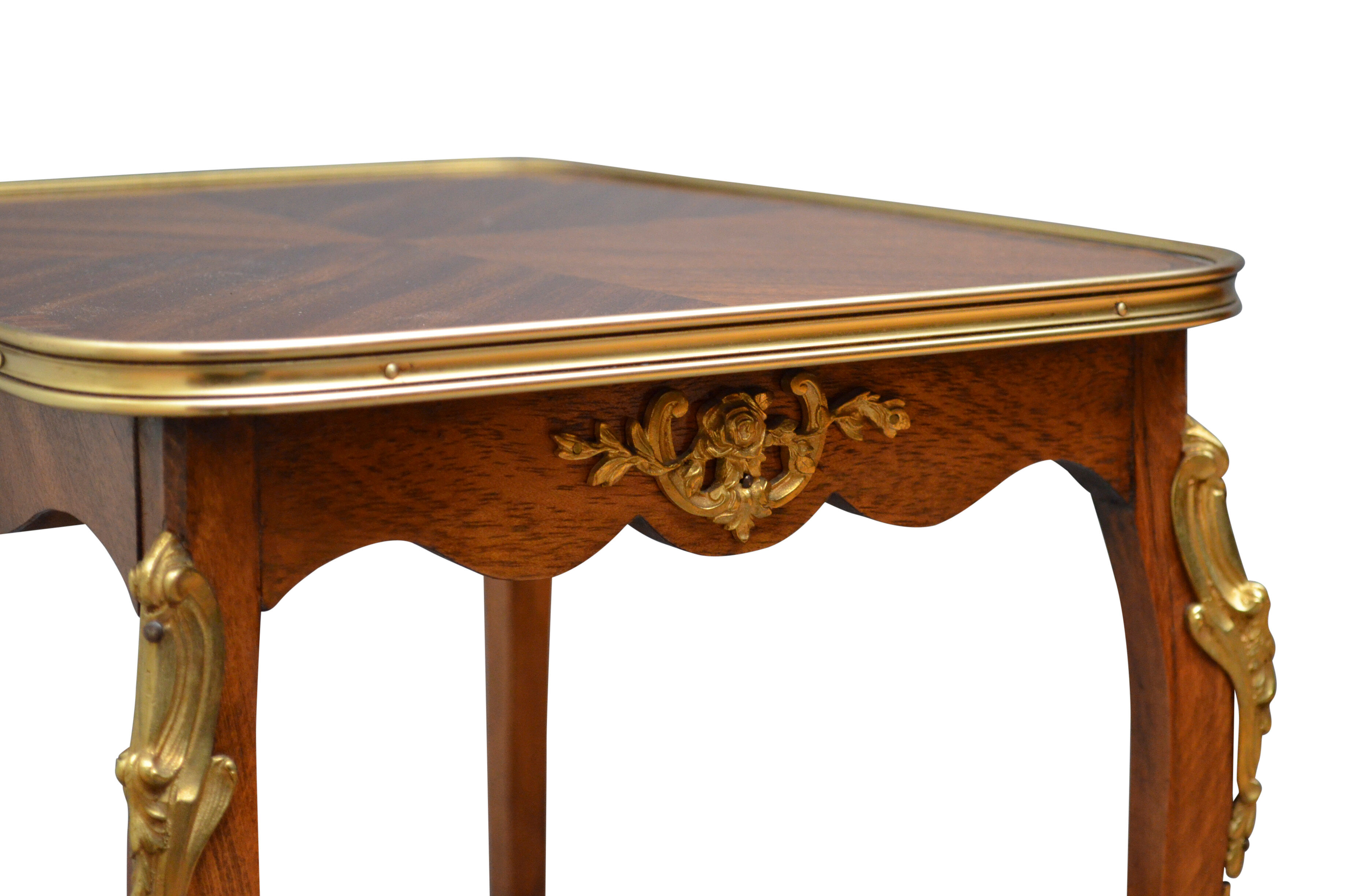 Mahogany and rosewood table