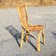 Chaise vintage en bambou et rotin - années 70