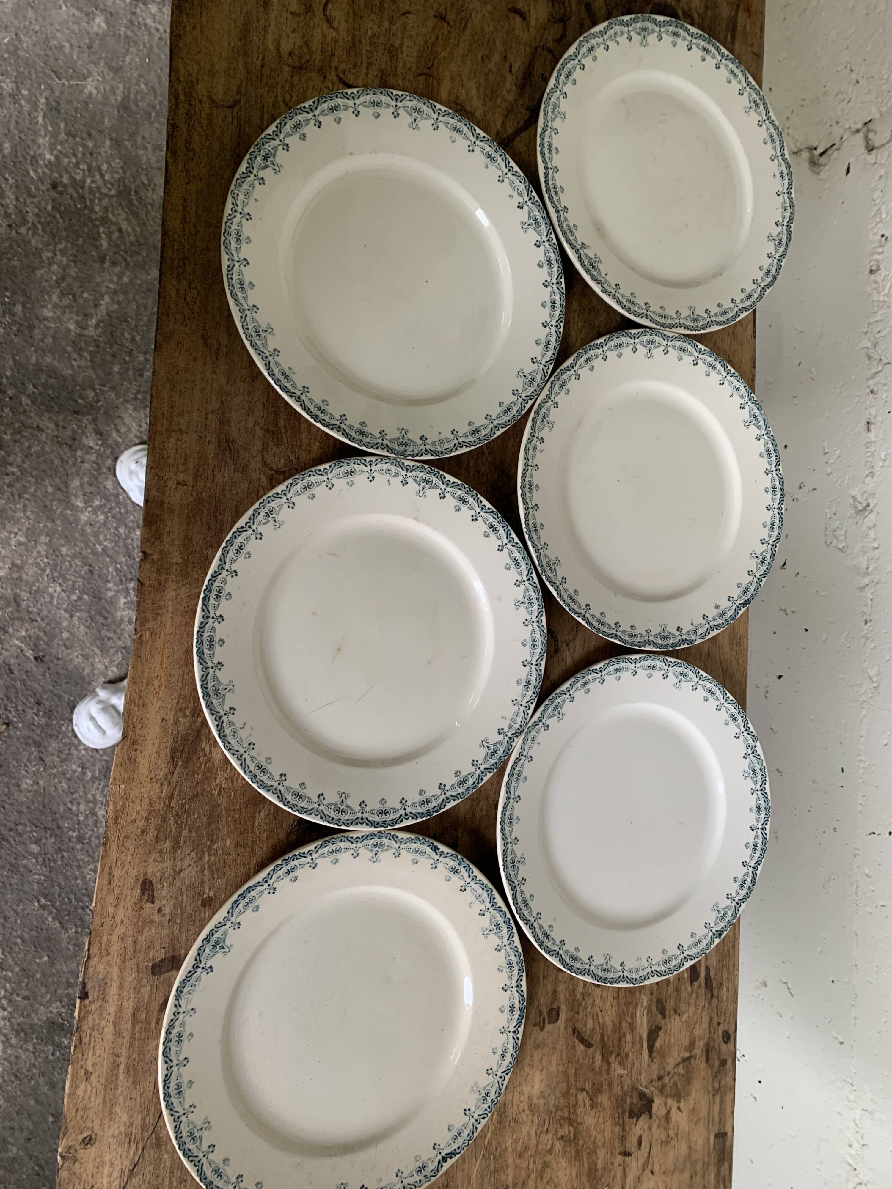 6 assiettes plates Choisy le Roy