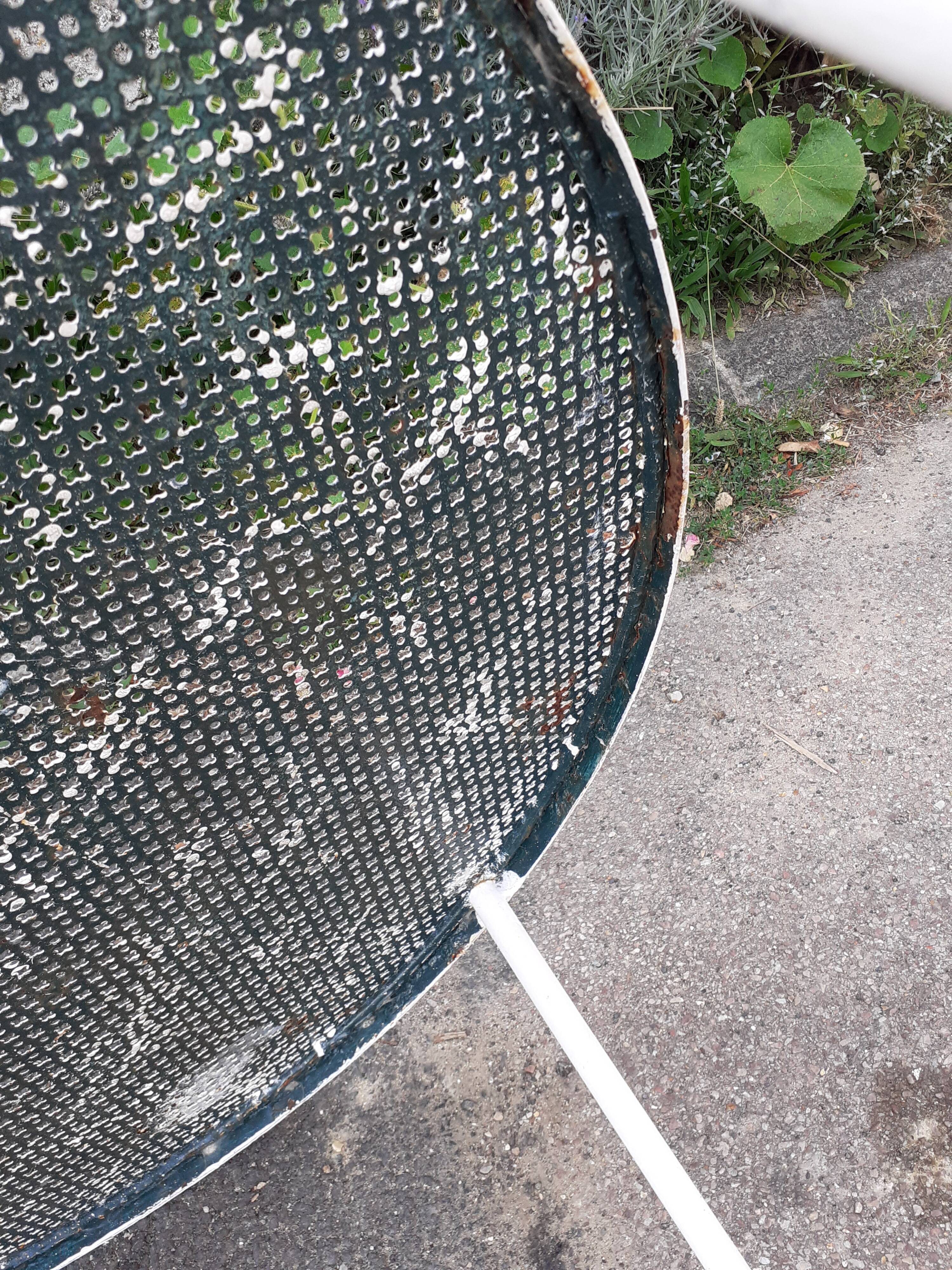 Old wrought iron garden furniture