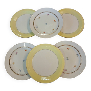 6 assiettes plates anciennes