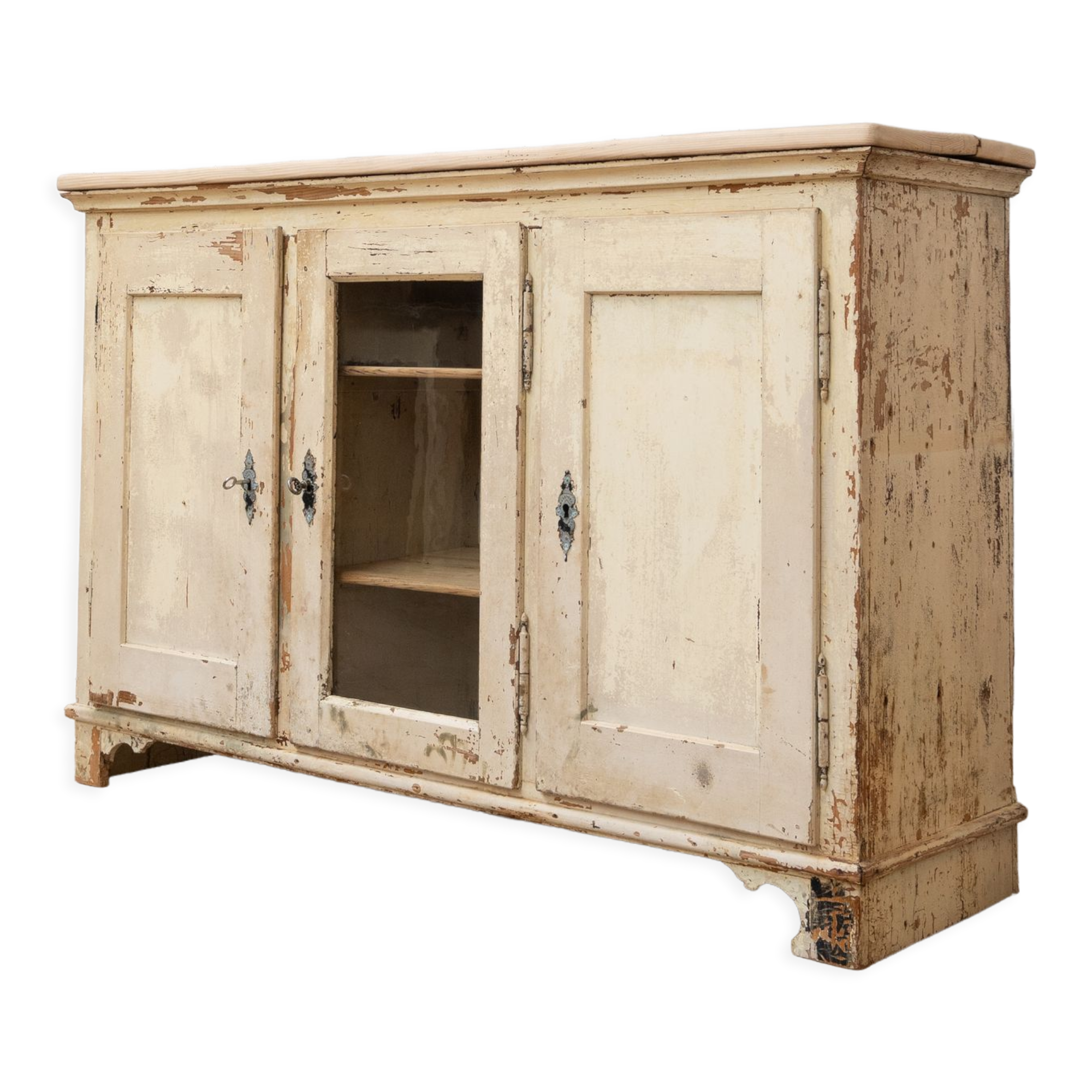 Wooden sideboard 3 doors early 20th