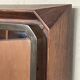 Specchio da parete rettangolare degli anni '50 in legno e ottone