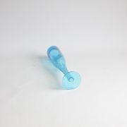 Vintage handblown blue bubble glass bottle vase