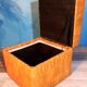 1980s leather storage stool