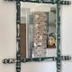 Miroir ancien en bois formant bambou