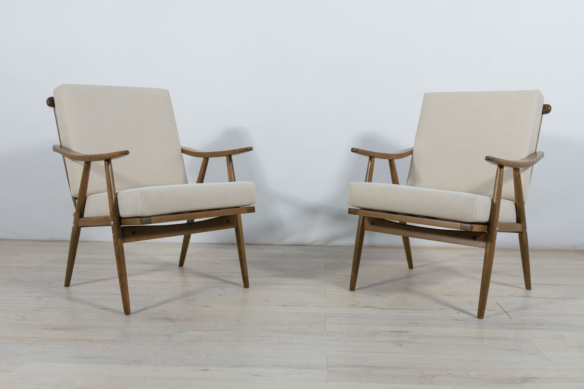 2 mid-century czechoslovak armchairs from ton, 1960s, set of 2