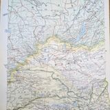 Mongolie, Asie. Planche géographique imprimée en 1900.