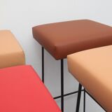 Ensemble de 4 tabourets de barre Wire années 1960