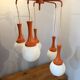Suspension cascade design Space age orange vintage from the 70s.