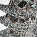 Ceramic pagoda vase - Fat Lava glaze - Vallauris France - vintage 60s