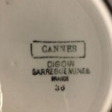 Set of 5 flat plates sarreguemines digoin cannes