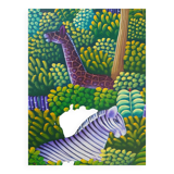 Oil on canvas the jungle signed Cayo Jean Marc title the jungle 1990/2010
