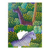 Huile sur toile la jungle signée Cayo Jean Marc  titre la jungle 1990 /2010