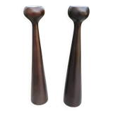 Pair of large Scandinavian candlesticks, 70s, vintage