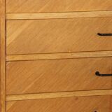 Chest of drawers with 4 drawers, light oak, 1960s