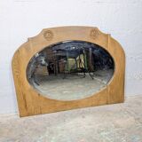 Carved oak mirror - 1930s