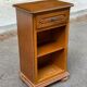 English solid wood bedside table with drawer