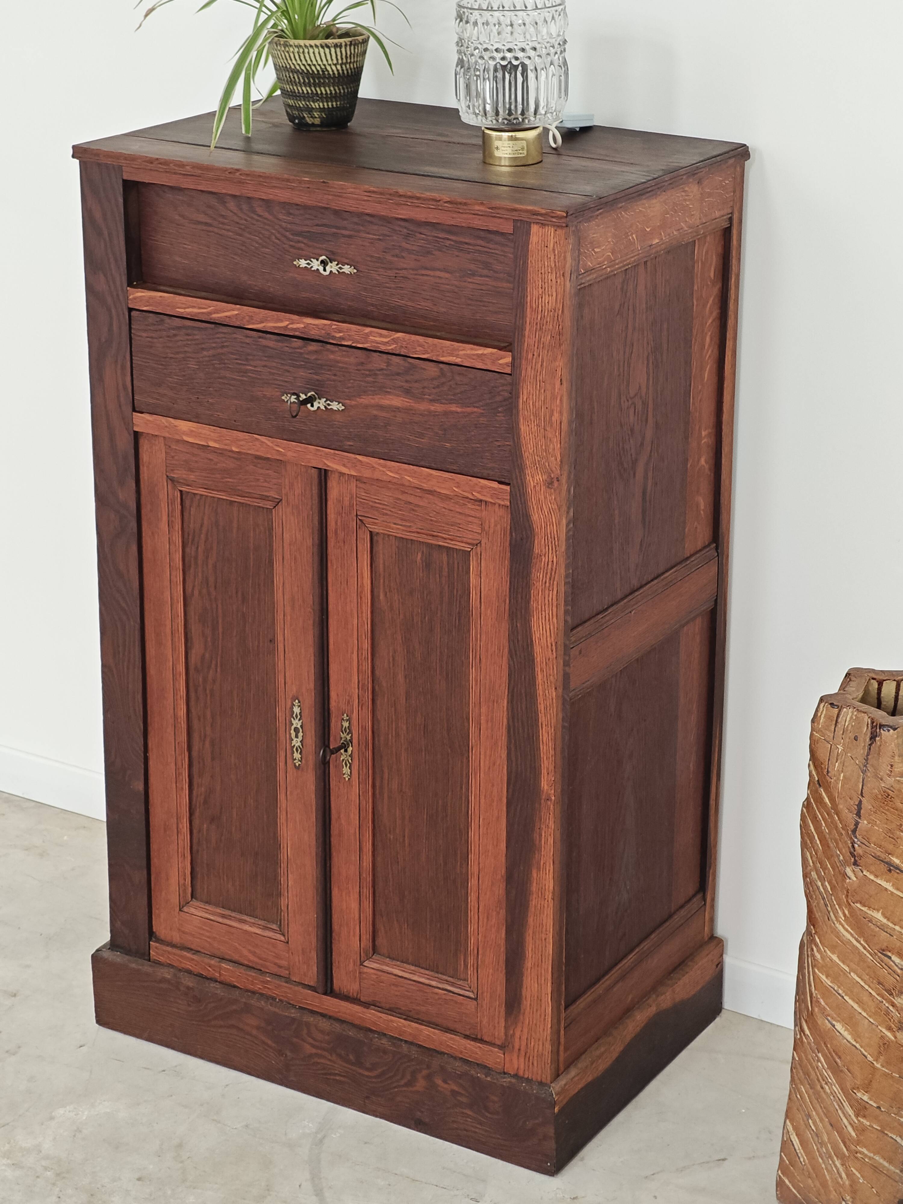 Small wooden sideboard storage unit 1950