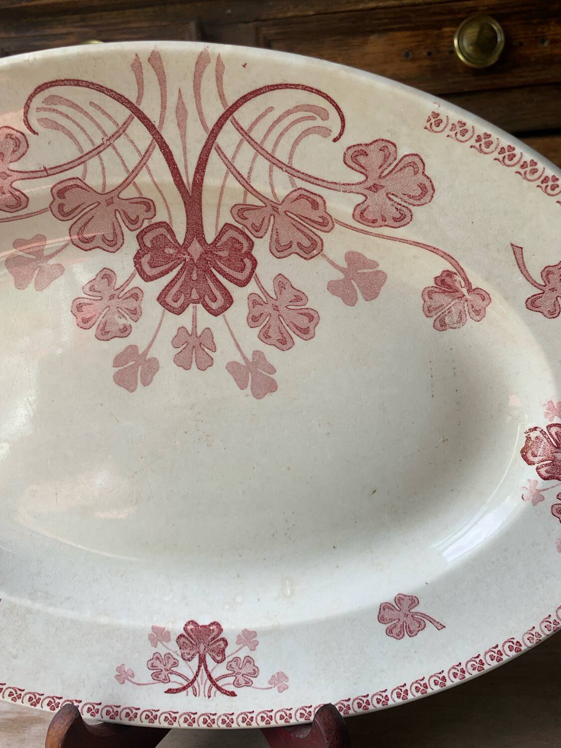 1900s oval serving dish KG Lunéville Lucien