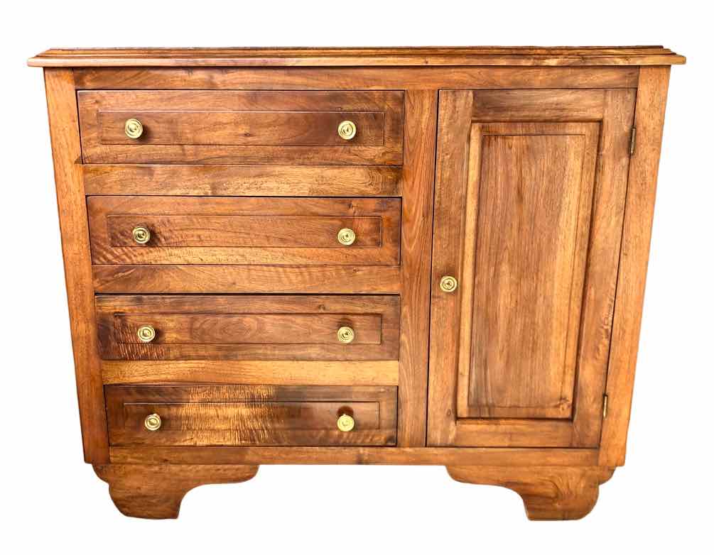 Commode tiroirs et placard années 50