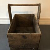 Basket in old wood "milk concentrated Gloria."