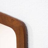 Vintage teak framed mirror with drawer section 64x57cm