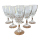 8 crystal d'arques pompadour wine or water glasses from the 1990s