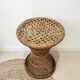 Diabolo tamtam stool in vintage buri rattan