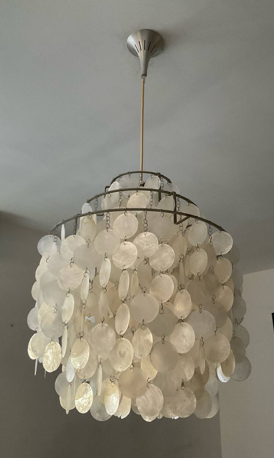 Lustre Verner Panton Fun 1DM suspension en nacre