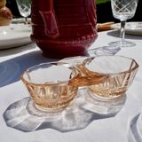 Salière Poivrière en verre moulé Rosaline