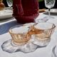 Rosaline molded glass salt and pepper shaker
