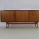 Teak enfilade with 2 tambour doors