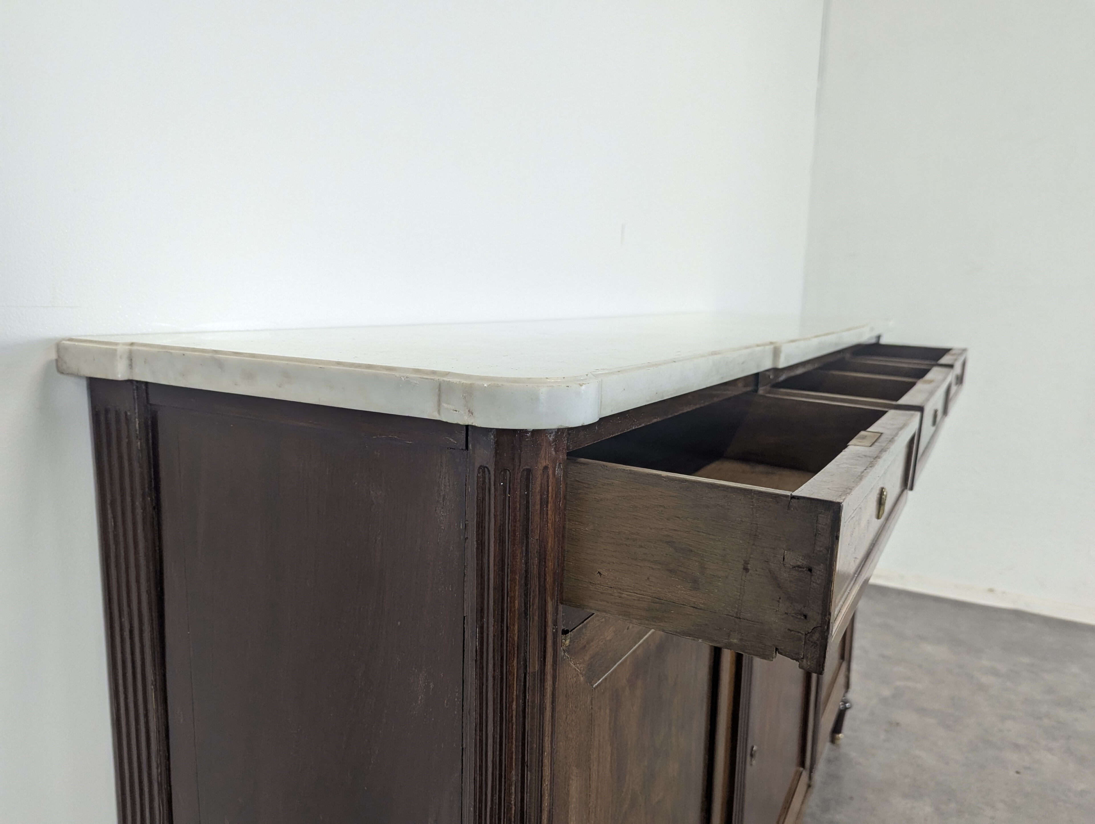 Louis XVI period mahogany sideboard, late 19th century