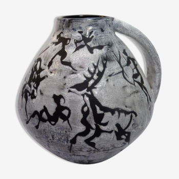 Vase with handle of Gustav Spörri for Ziegler Keramic 1950
