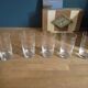 Crystal glasses chiseled flower