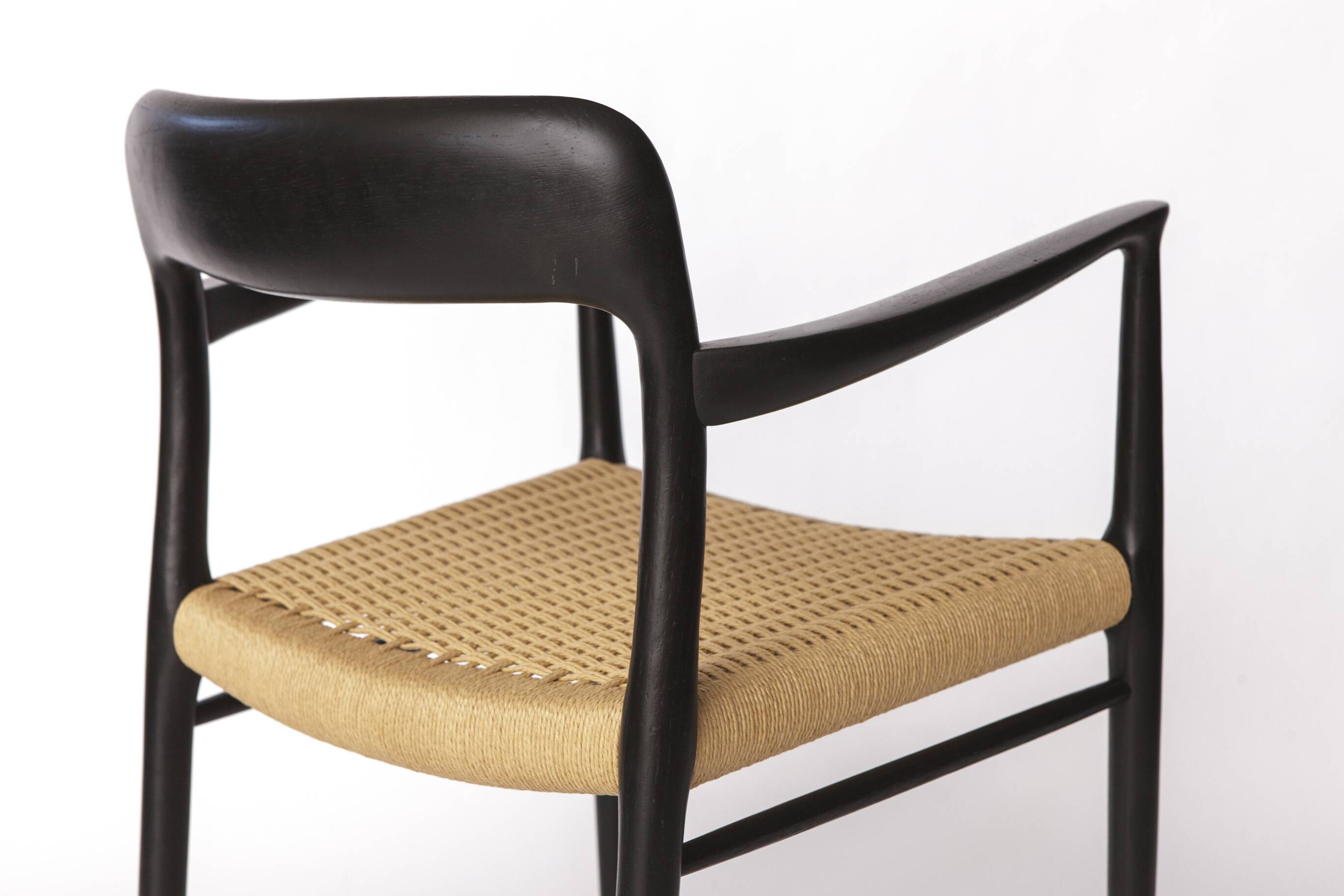 Niels Otto Møller Armchair Black 1960s – Danish Mid-Century Chair Model 56