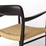 Niels Otto Møller Armchair Black 1960s – Danish Mid-Century Chair Model 56