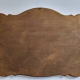 Vintage stucco and gilded wood mirror in Louis XV style, baroque, 78 cm
