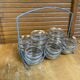 Service liqueur style mategot metal grey support + 8 bibendum glasses d