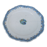 Old faience plate of Moustiers