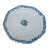 Assiette ancienne faience de Moustiers