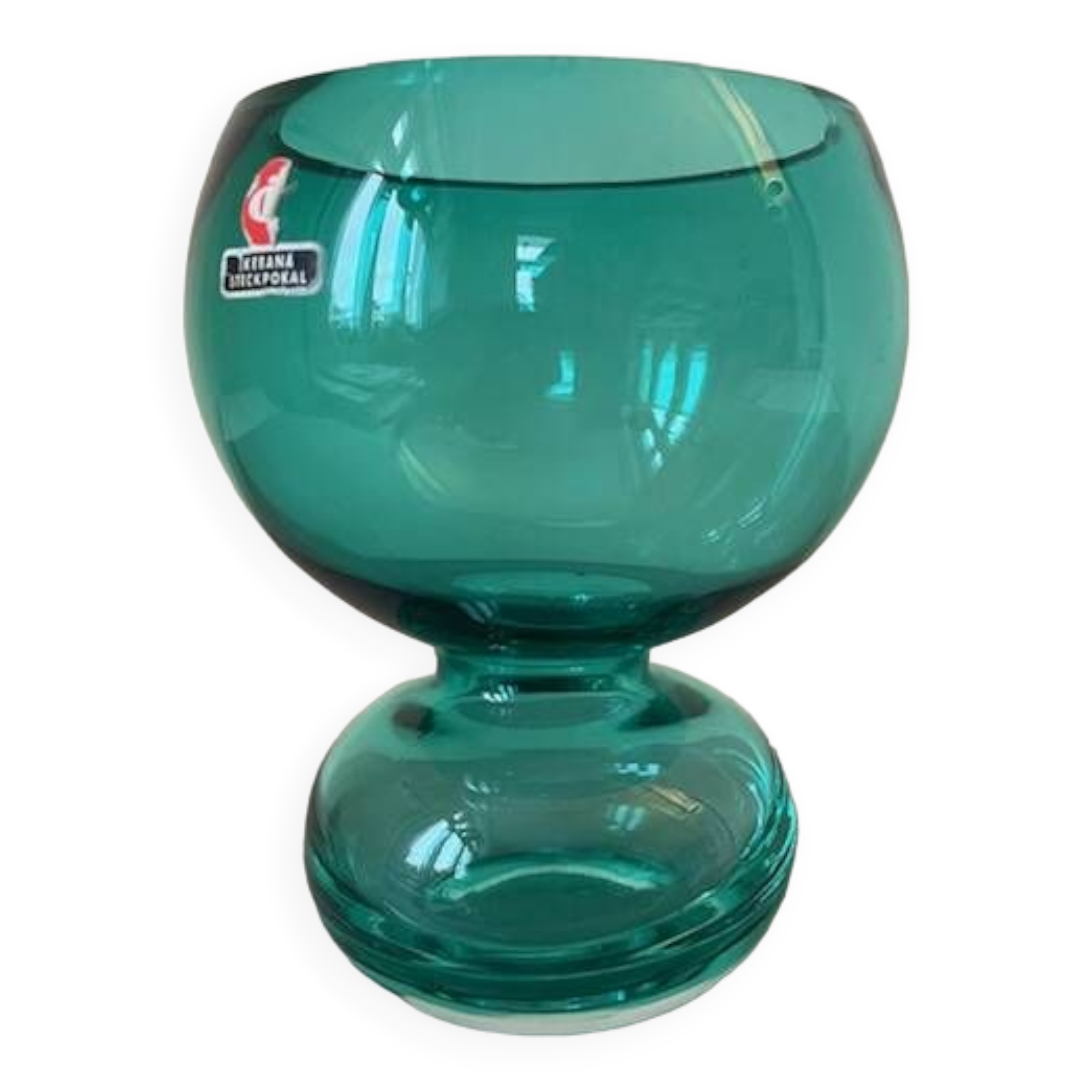 Ikebana Steckpokal vase, Ingrid glas, 1970s