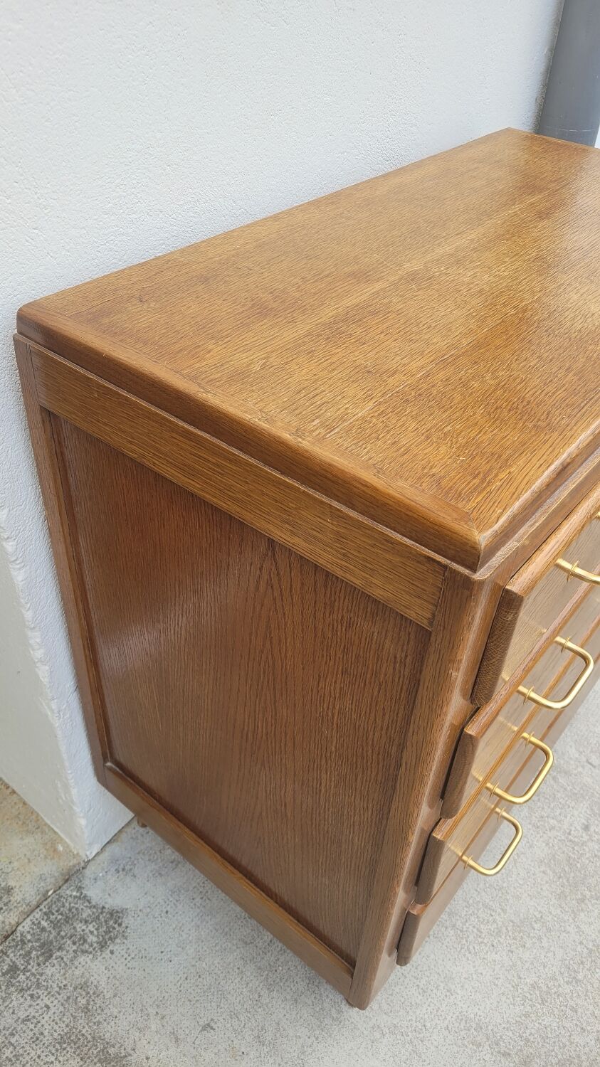 Commode vintage 1950 pieds compas 4 tiroirs