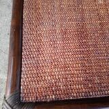 Vintage square rattan coffee table 1970