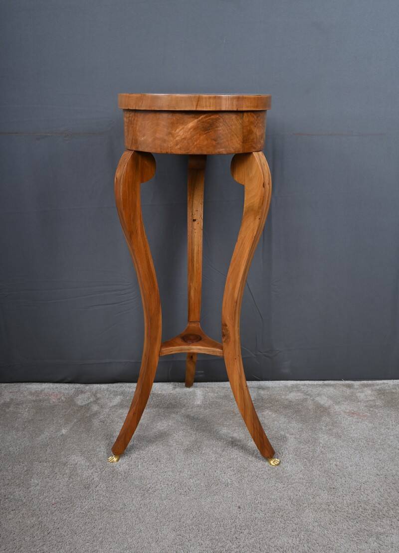Cherrywood and marble pedestal table, Restoration period – early 19th century